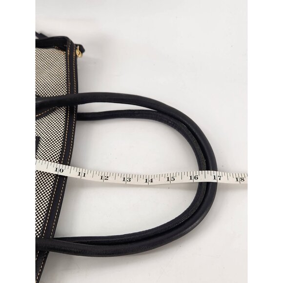 Dooney & Bourke Canvas Satchel Top Handle Bag Checkered Office Classic Luxe - Picture 9 of 10